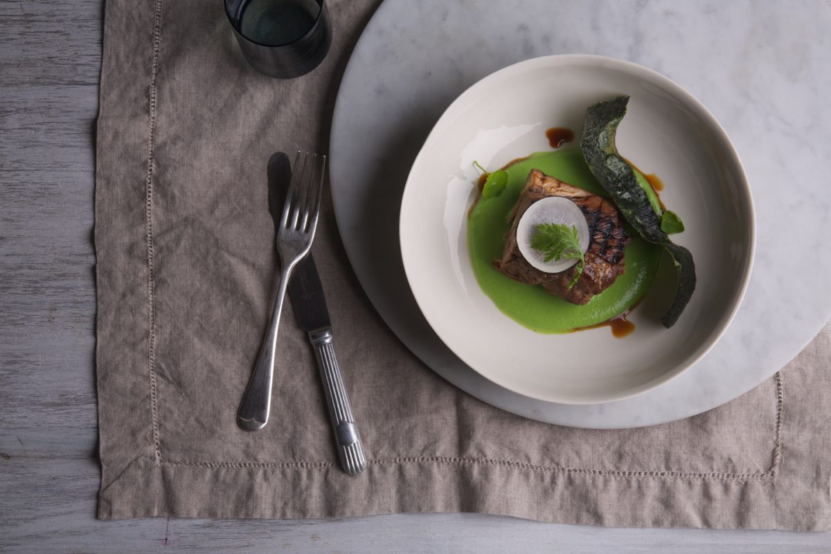 Japanese Lamb Shoulder with Pea and Wasabi